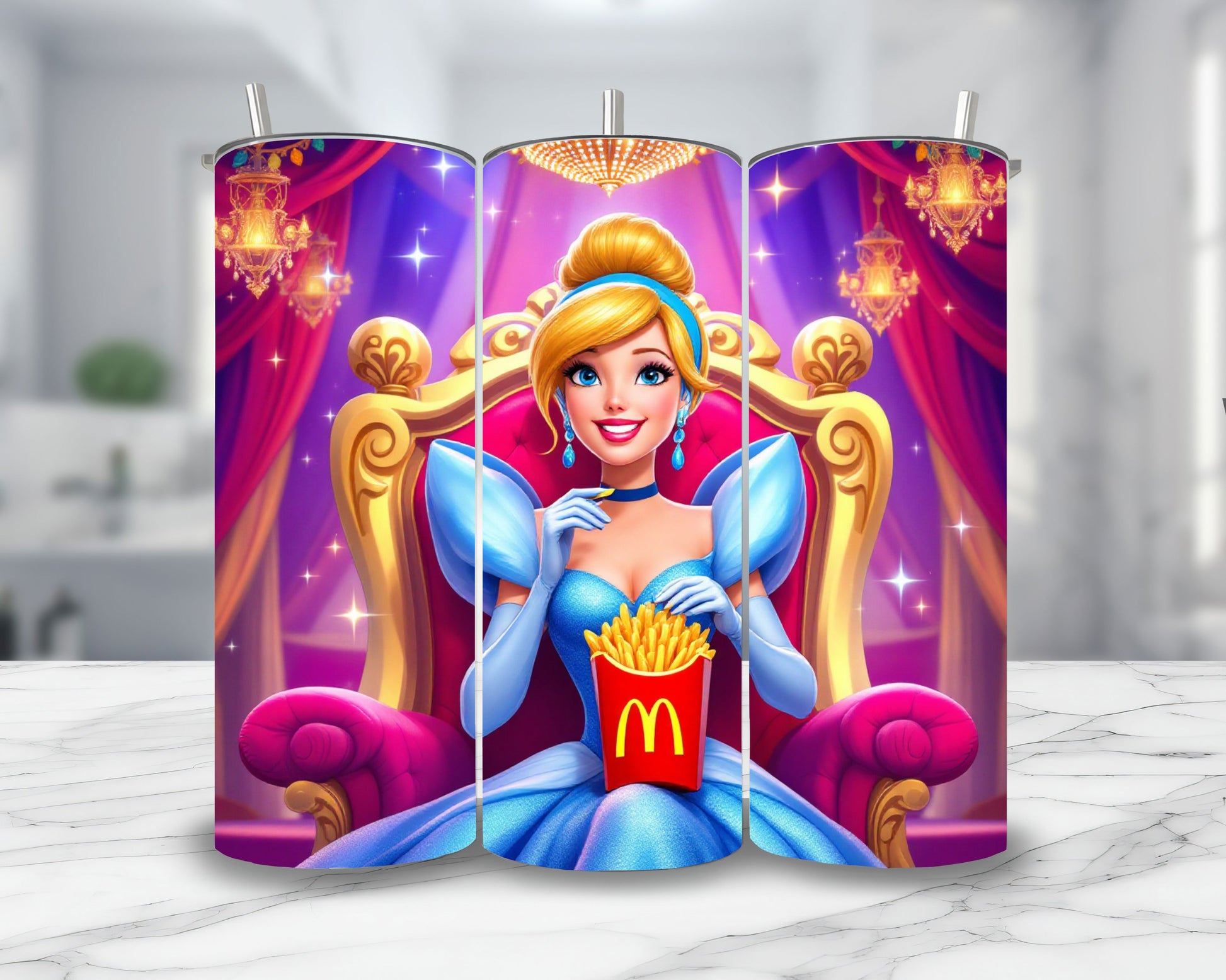 Cendrillon - Thermos en acier inoxydable 600ml | Fastfood Thermos inoxydable Disney Shop | Anylem Beauty 