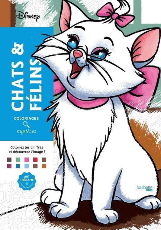 PRE COMMANDE - CHATS & FELINS - Livre coloriages mystères Coloriages Hachette 