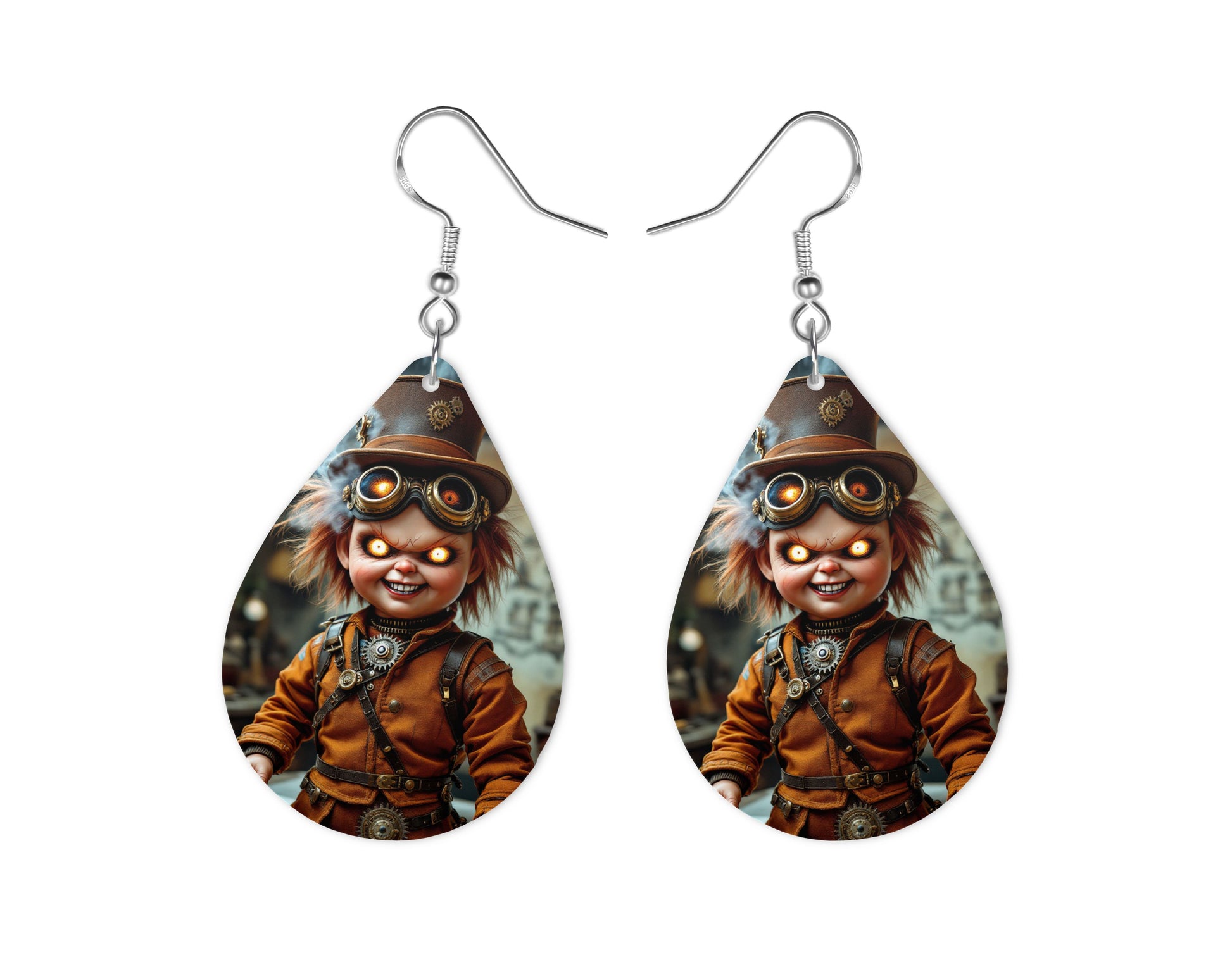 Chucky - Personnalisation | Steampunk Personnalisation Disney Shop | Anylem Beauty Boucle d’oreilles 