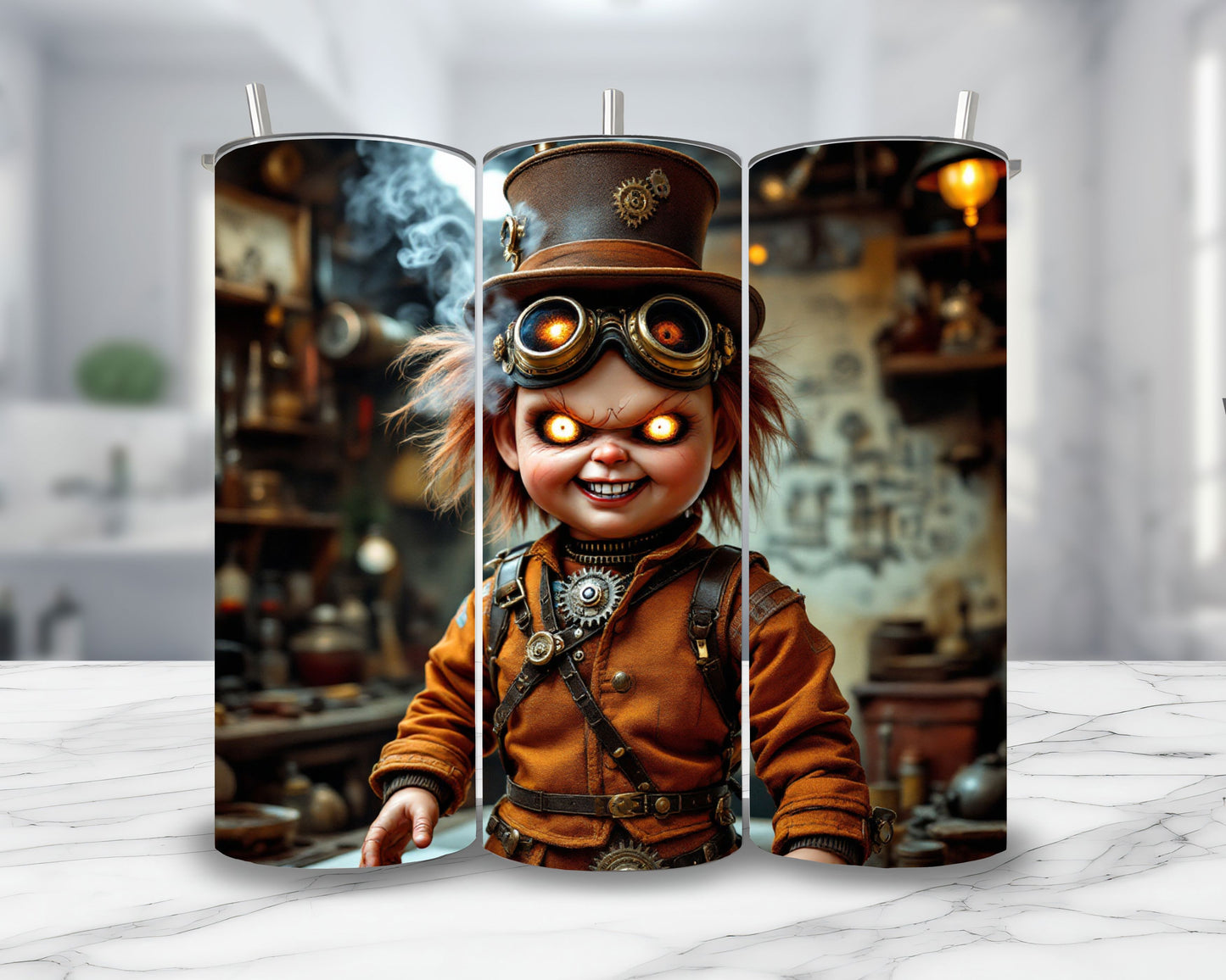 Chucky - Thermos en acier inoxydable 600ml | Steampunk Thermos inoxydable Disney Shop | Anylem Beauty 