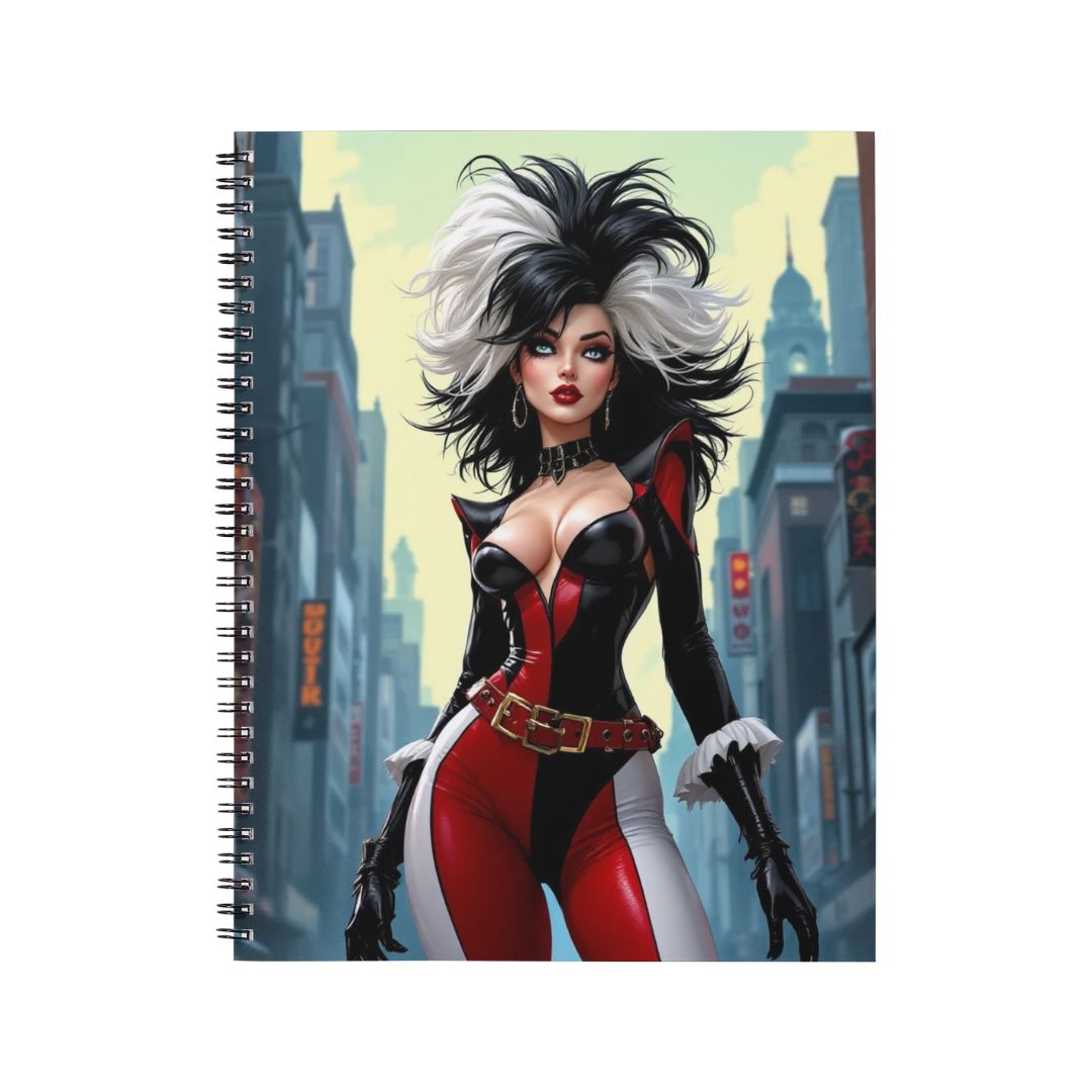 Cruella - Carnet spirale A5 | Rockabilly Carnets et bloc-notes Disney Shop | Anylem Beauty 
