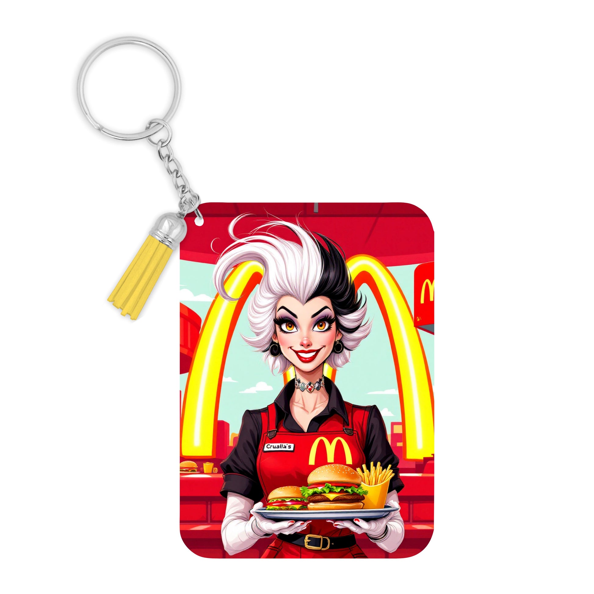 Cruella - Porte Clé avec prénom | Fastfood Porte-clés Disney Shop | Anylem Beauty 