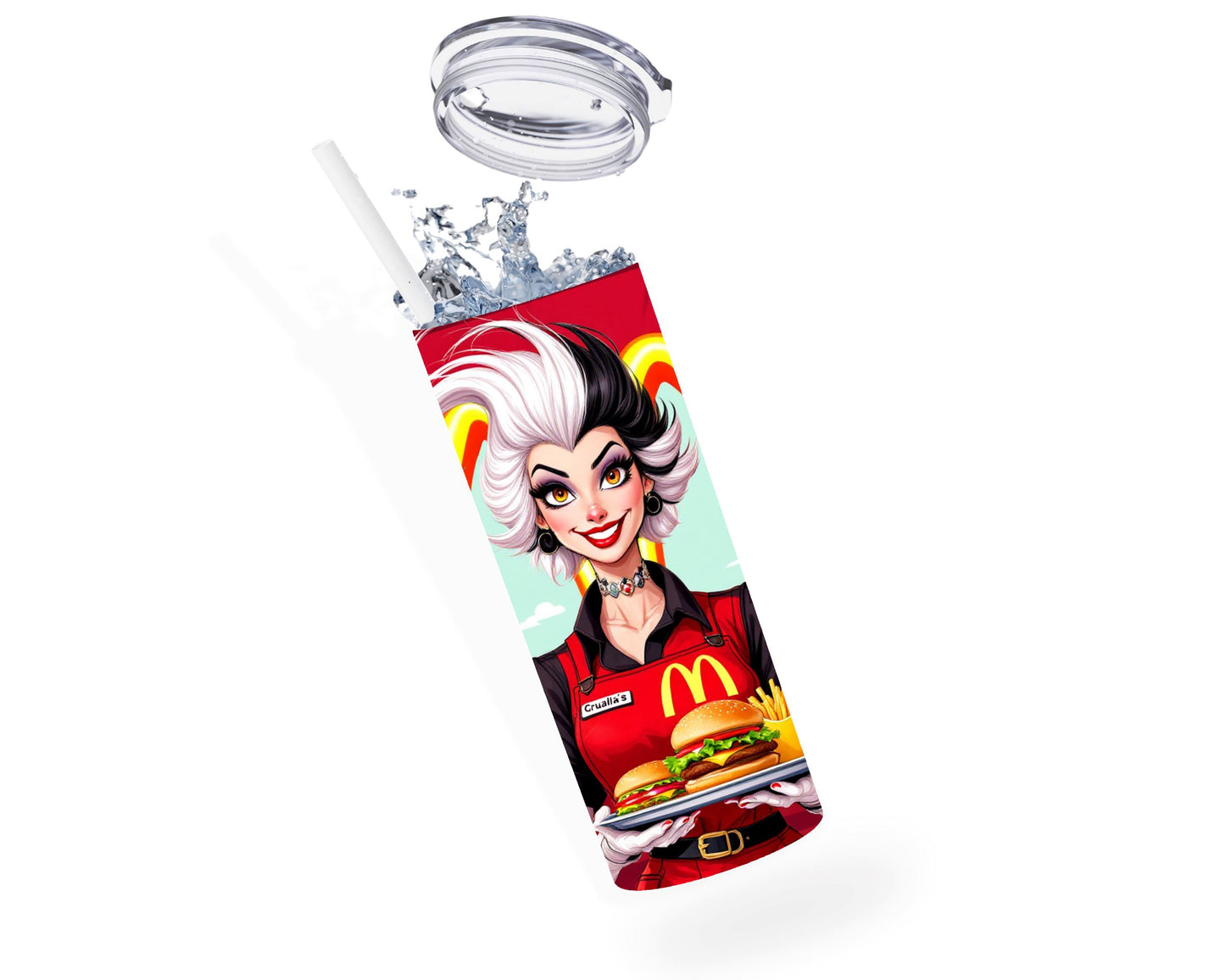 Cruella - Thermos en acier inoxydable 600ml | Fastfood Thermos inoxydable Disney Shop | Anylem Beauty 