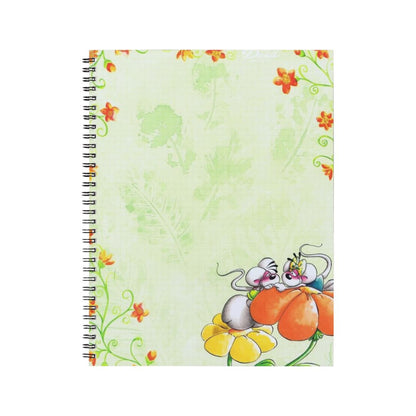 Diddl & Diddlina - Carnet spirale A5 | Fleur orangée Carnets et bloc-notes Disney Shop | Anylem Beauty 