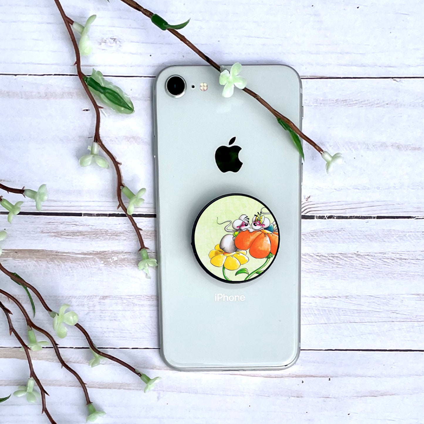 Diddl & Diddlina - Phone Grip | Fleur Orangée Phone Grip Disney Shop | Anylem Beauty 