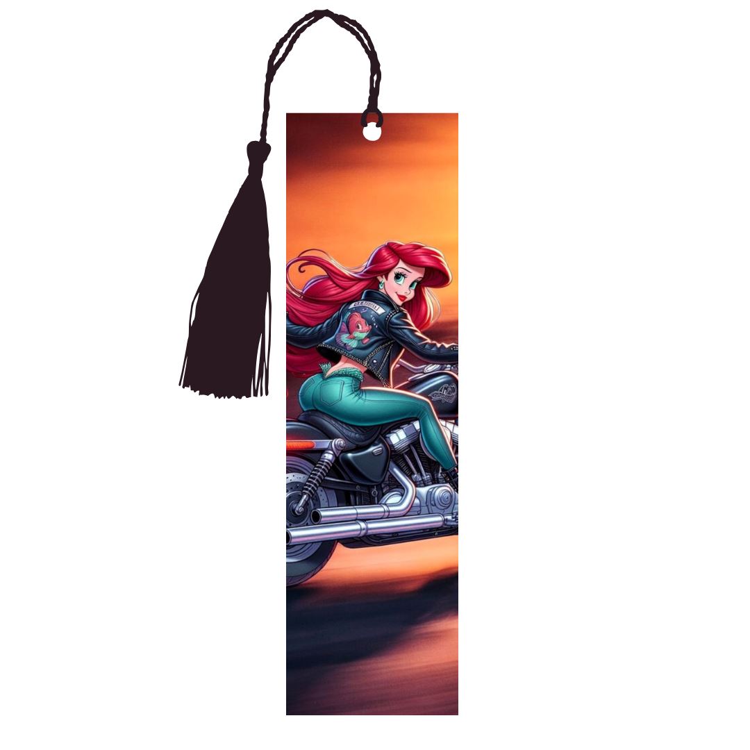 Disney - Marque-pages avec prénom "Biker" | Différents modèles Marque-page Disney Shop | Anylem Beauty Ariel 