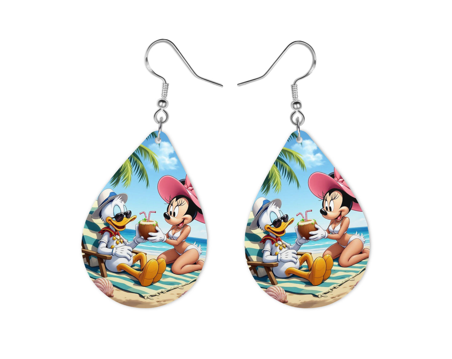 Donald & Minnie - Personnalisation | Plage Personnalisation Disney Shop | Anylem Beauty Boucle d’oreilles 