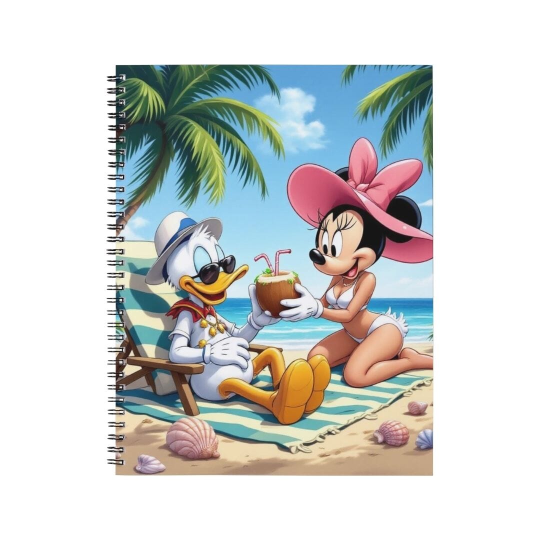 Donald & Minnie - Personnalisation | Plage Personnalisation Disney Shop | Anylem Beauty Carnet de notes A5 