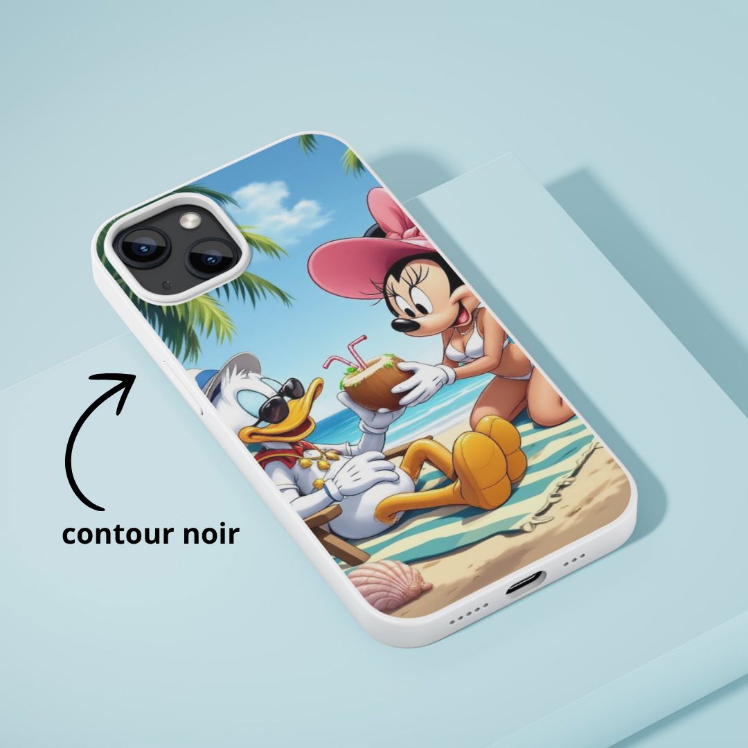 Donald & Minnie - Personnalisation | Plage Personnalisation Disney Shop | Anylem Beauty Coque de téléphone 
