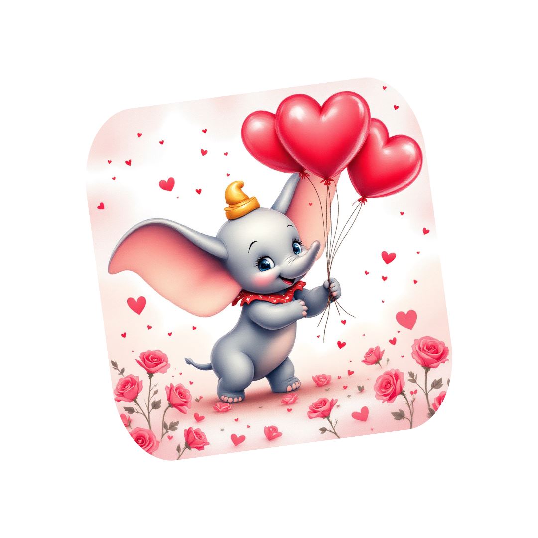 Dumbo - Dessous de verre | St Valentin Dessous de verres Disney Shop | Anylem Beauty 