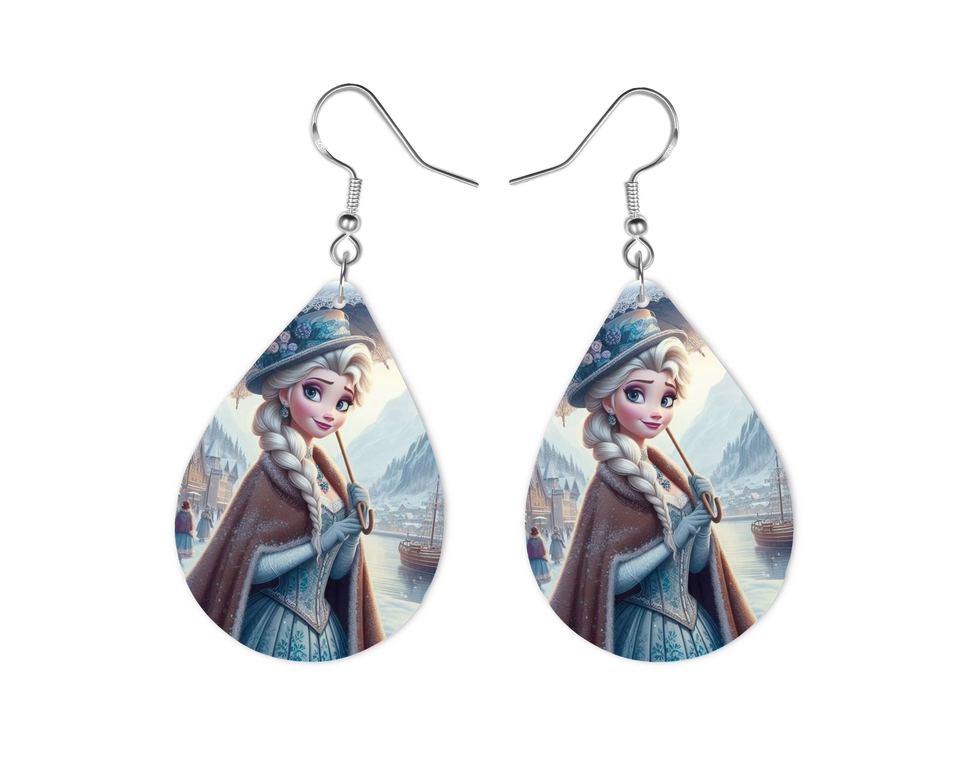 Elsa - Personnalisation | Années 20 Personnalisation Disney Shop | Anylem Beauty Boucle d’oreilles 