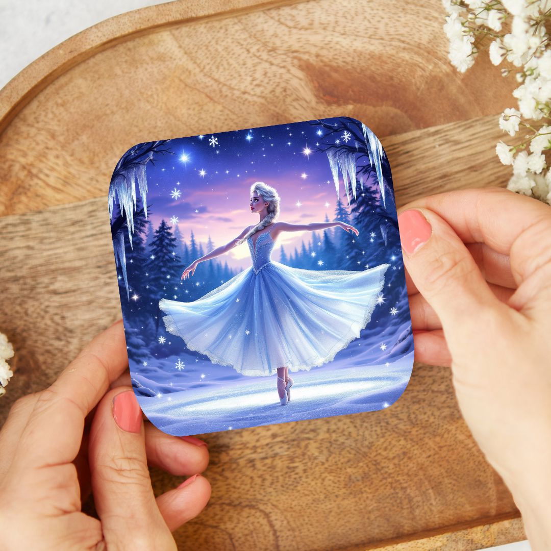Elsa - Personnalisation | Danseuse Personnalisation Disney Shop | Anylem Beauty Dessous de verres 
