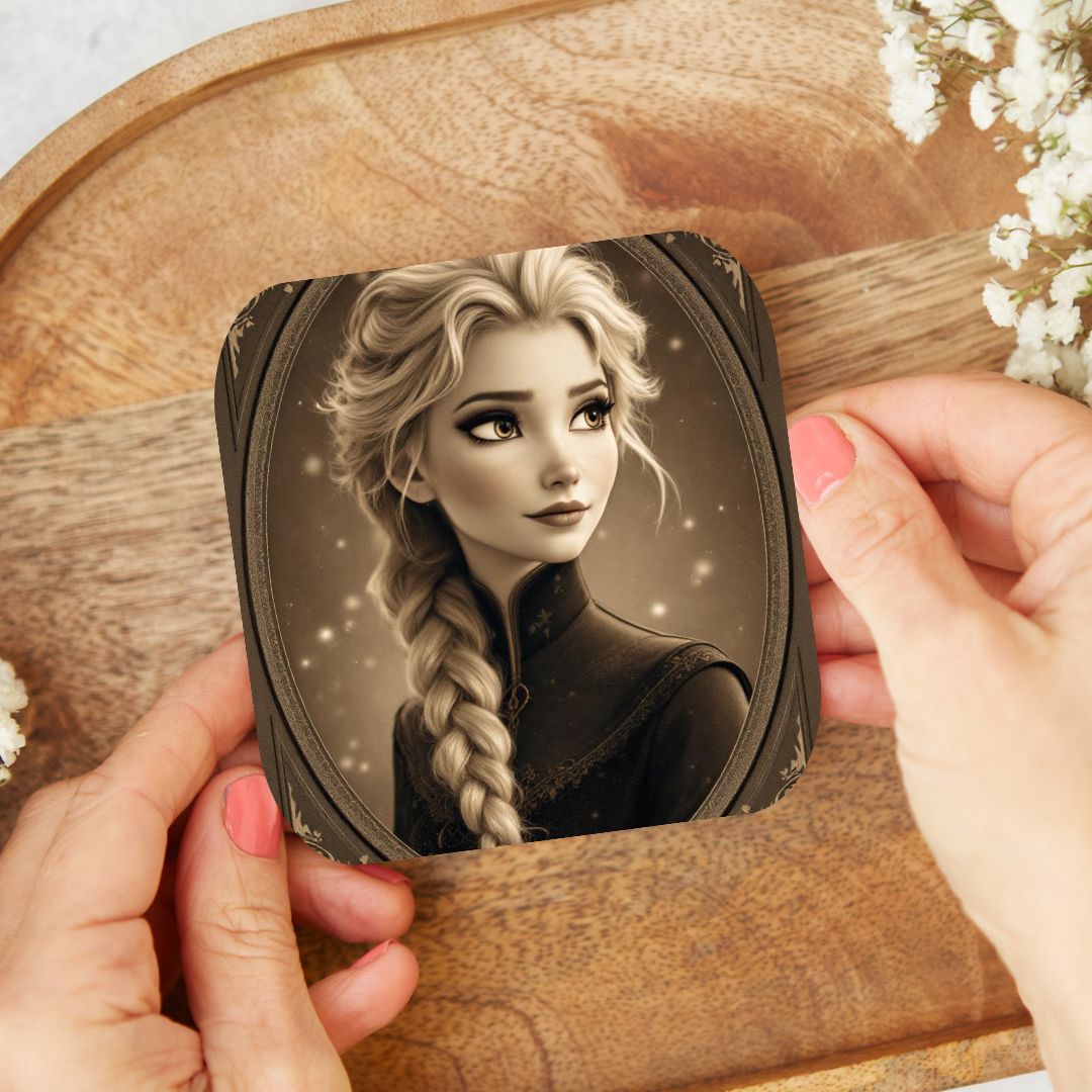 Elsa - Personnalisation | Vintage Personnalisation Disney Shop | Anylem Beauty Dessous de verres 
