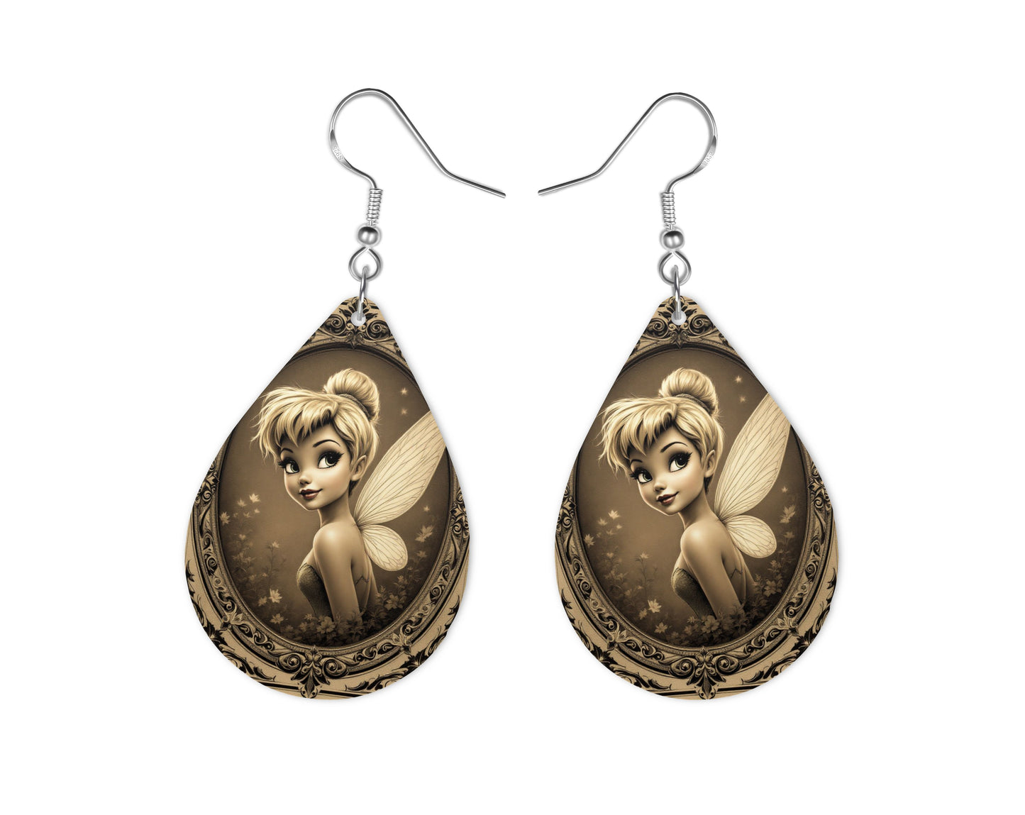 Fée Clochette - Personnalisation | Vintage Personnalisation Disney Shop | Anylem Beauty Boucle d’oreilles 