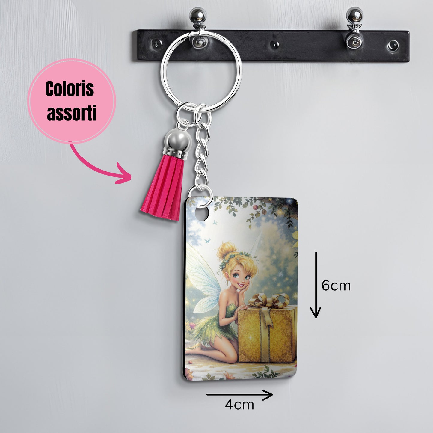 Fée Clochette - Porte Clé avec prénom | Cadeau Porte-clés Disney Shop | Anylem Beauty 