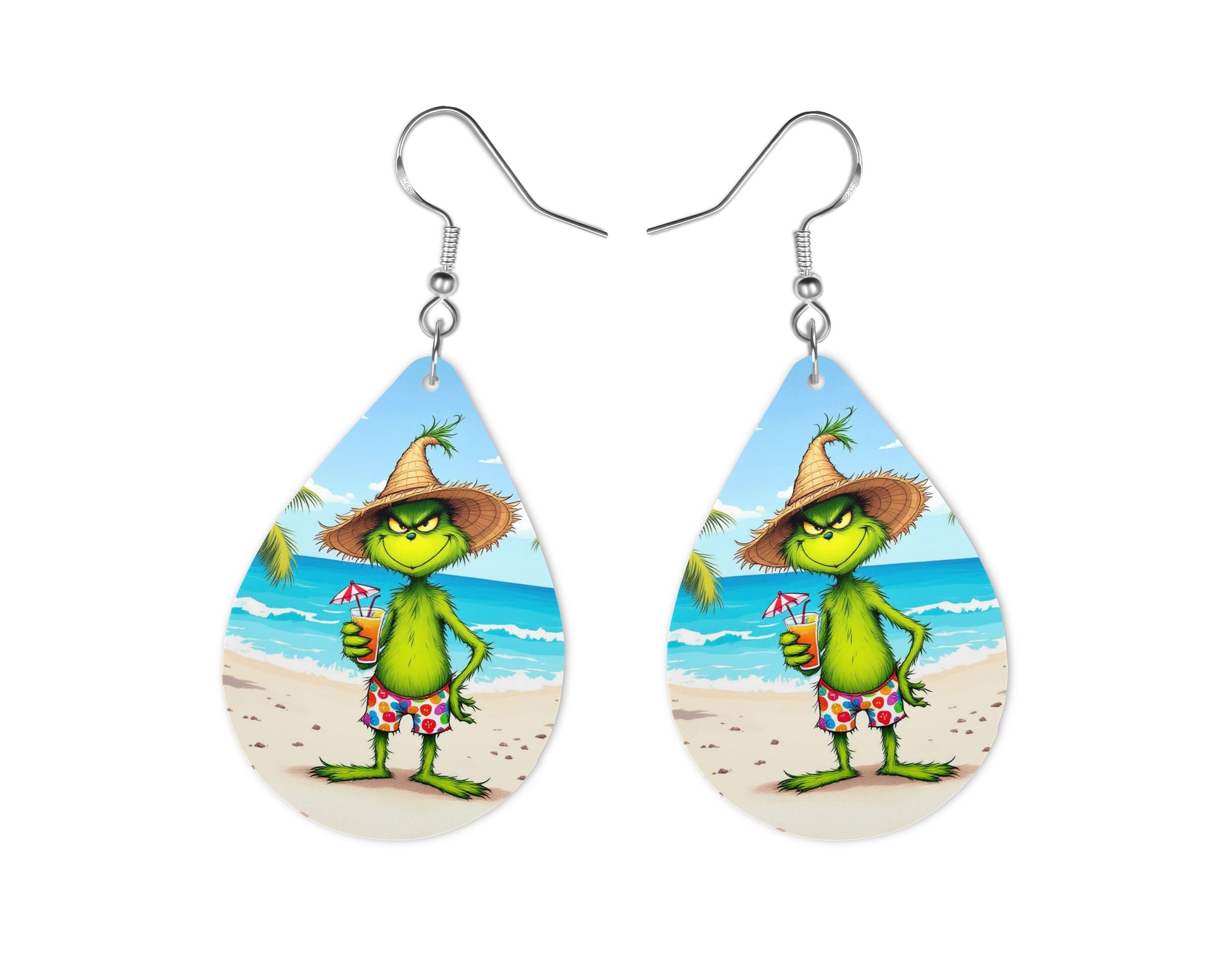 Grinch - Personnalisation | Plage Personnalisation Disney Shop | Anylem Beauty Boucle d’oreilles 