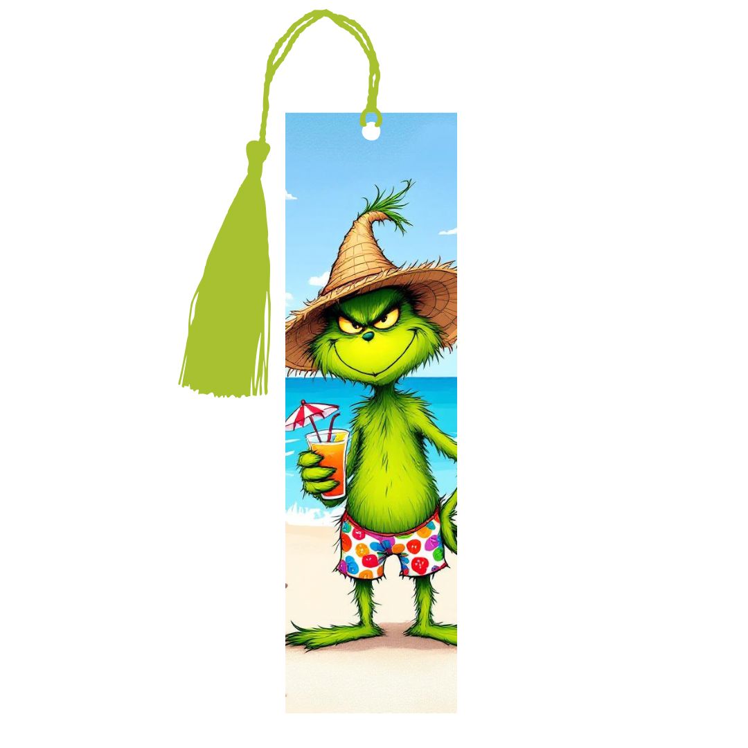 Grinch - Personnalisation | Plage Personnalisation Disney Shop | Anylem Beauty Marque page 