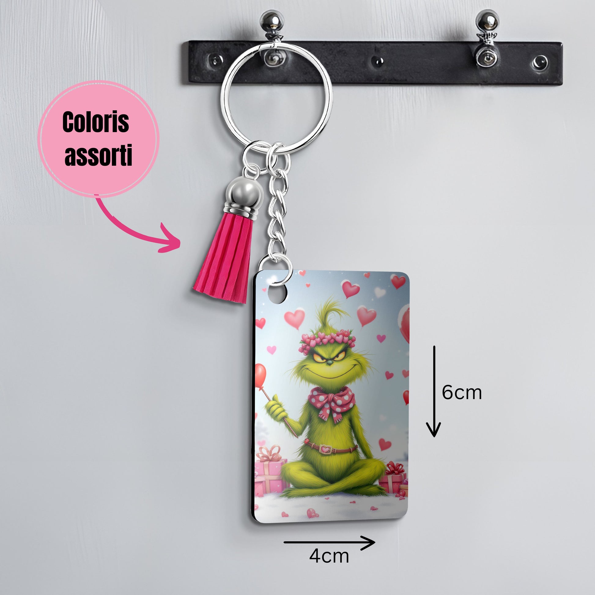 Grinch - Porte Clé avec prénom | St Valentin Porte-clés Disney Shop | Anylem Beauty 