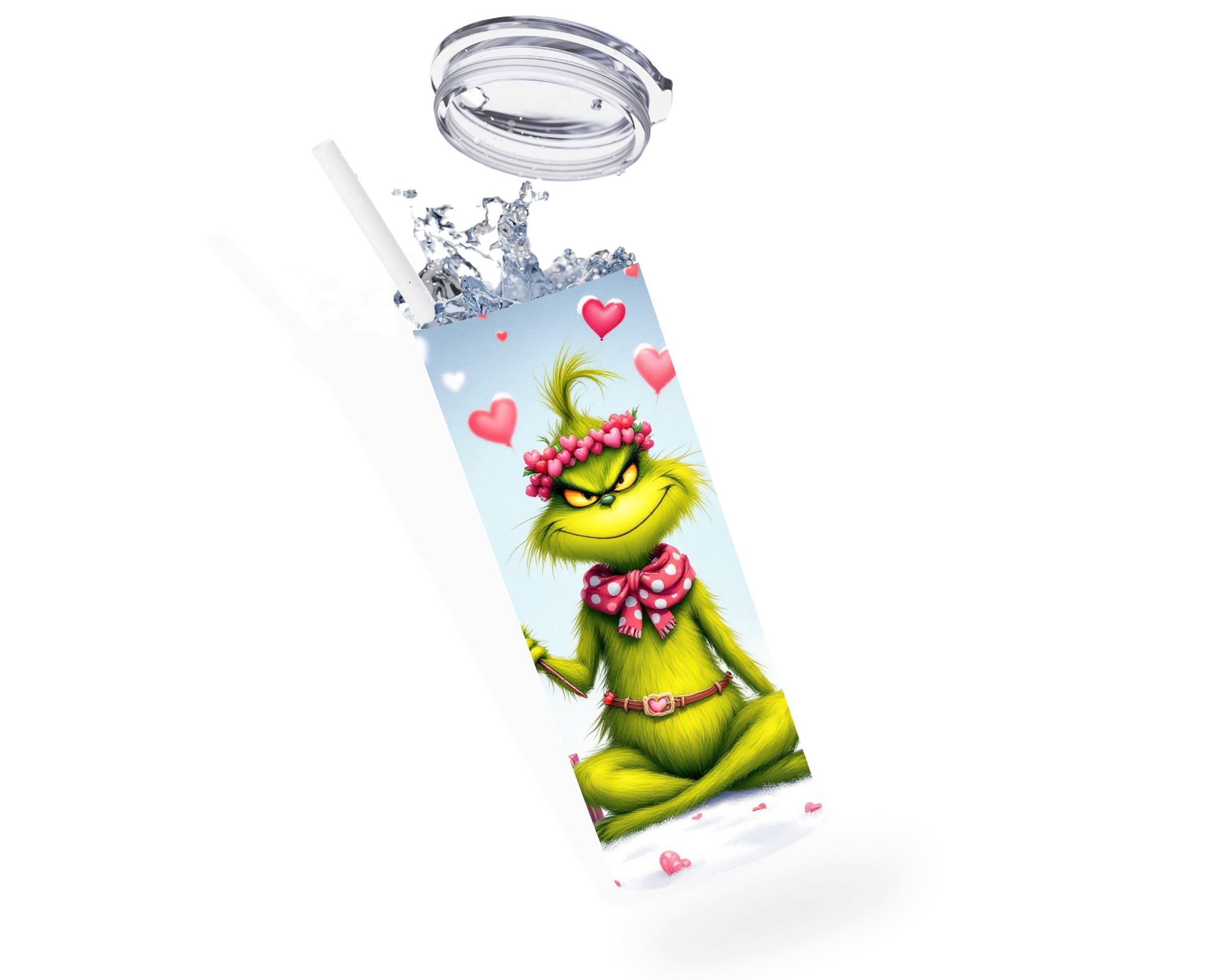 Grinch - Thermos en acier inoxydable 600ml | St Valentin Thermos inoxydable Disney Shop | Anylem Beauty 