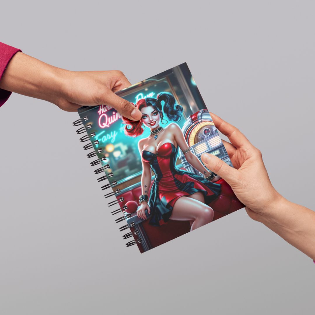 Harley Quinn - Carnet spirale A5 | Rockabilly Carnets et bloc-notes Disney Shop | Anylem Beauty 