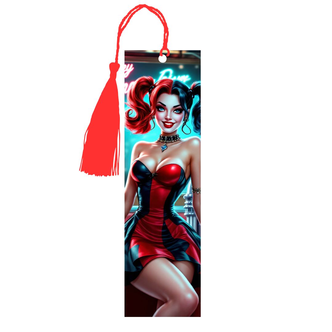 Harley Quinn - Marque-Pages avec prénom | Rockabilly Marque-page Disney Shop | Anylem Beauty 