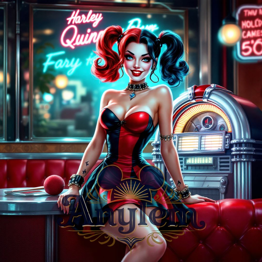 Harley Quinn - Personnalisation | Rockabilly Personnalisation Disney Shop | Anylem Beauty 
