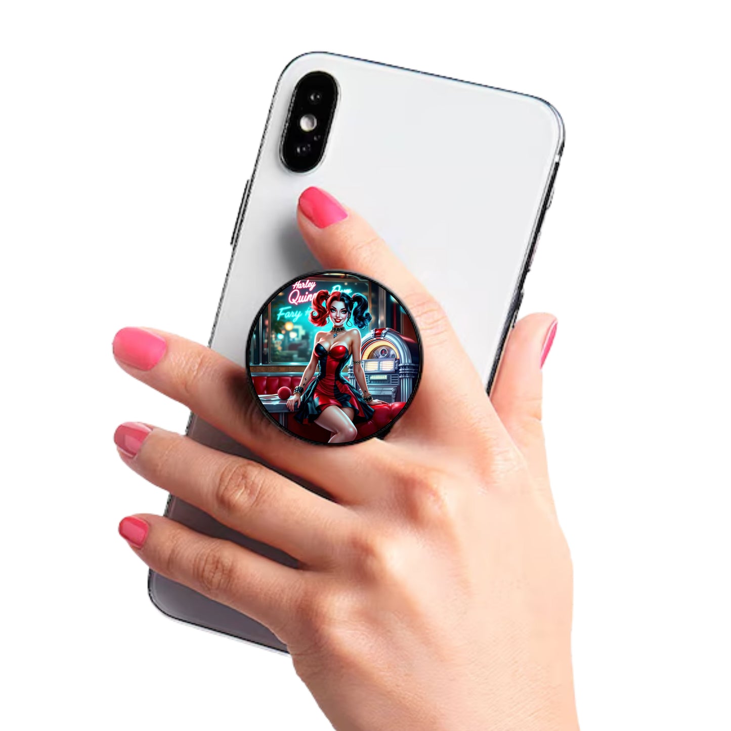 Harley Quinn - Phone Grip | Rockabilly Phone Grip Disney Shop | Anylem Beauty 