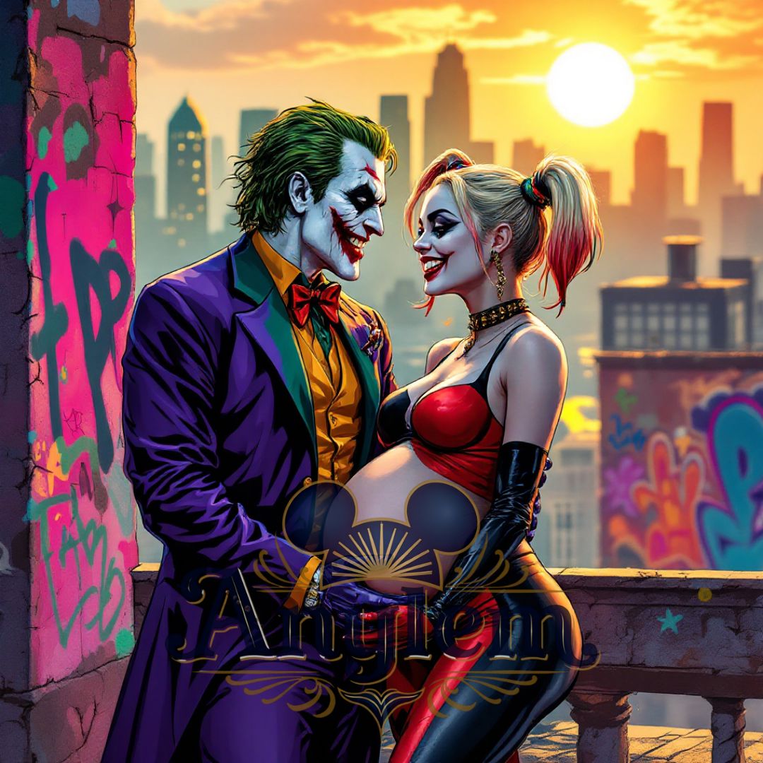 Harley Quinn x Joker - Personnalisation | Grossesse Personnalisation Disney Shop | Anylem Beauty 