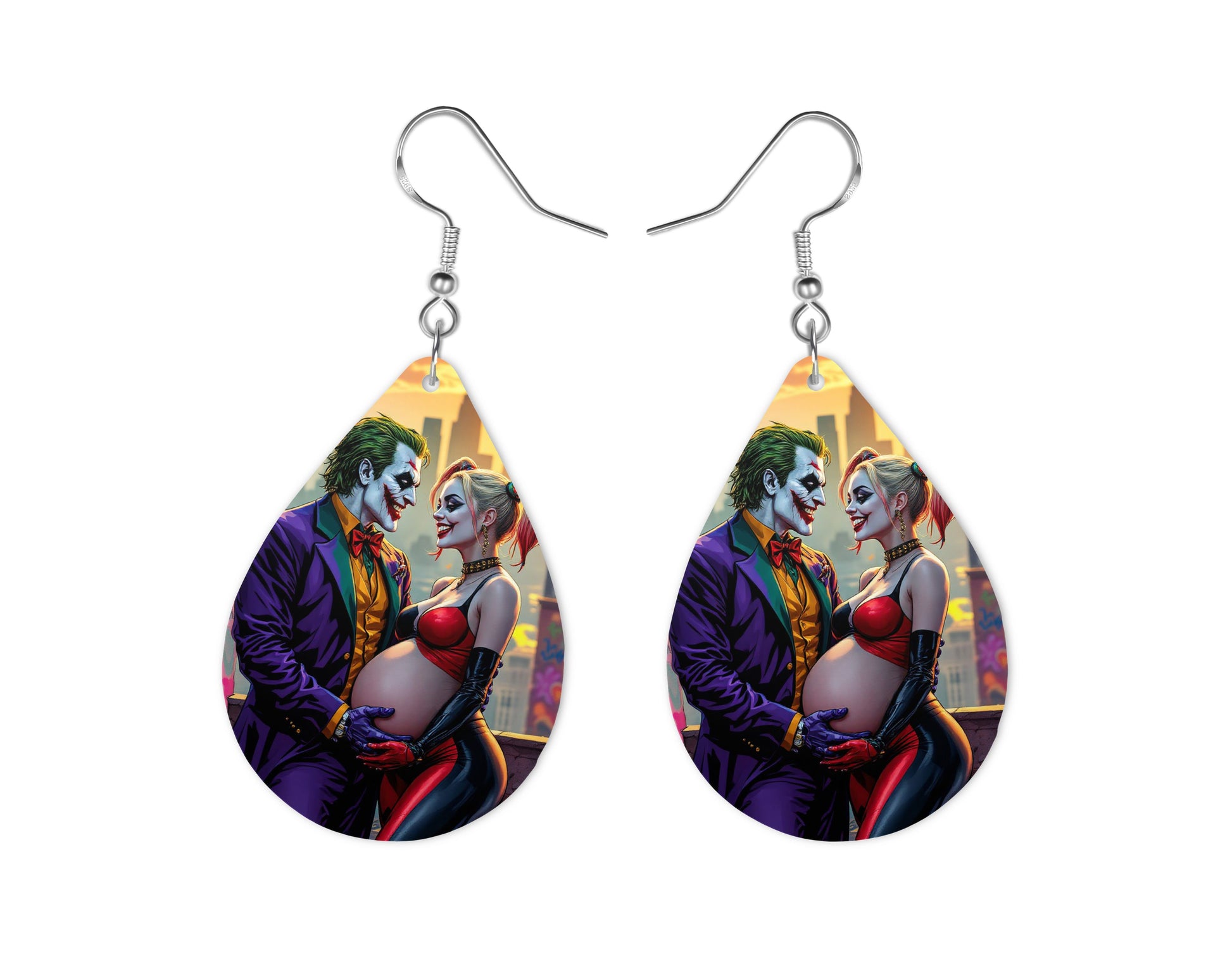 Harley Quinn x Joker - Personnalisation | Grossesse Personnalisation Disney Shop | Anylem Beauty Boucle d’oreilles 