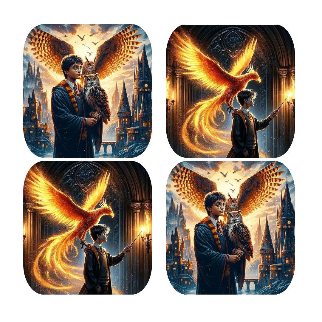 Harry Potter - Lot de 4 dessous de verres | Phoenix Dessous de verres Disney Shop | Anylem Beauty 