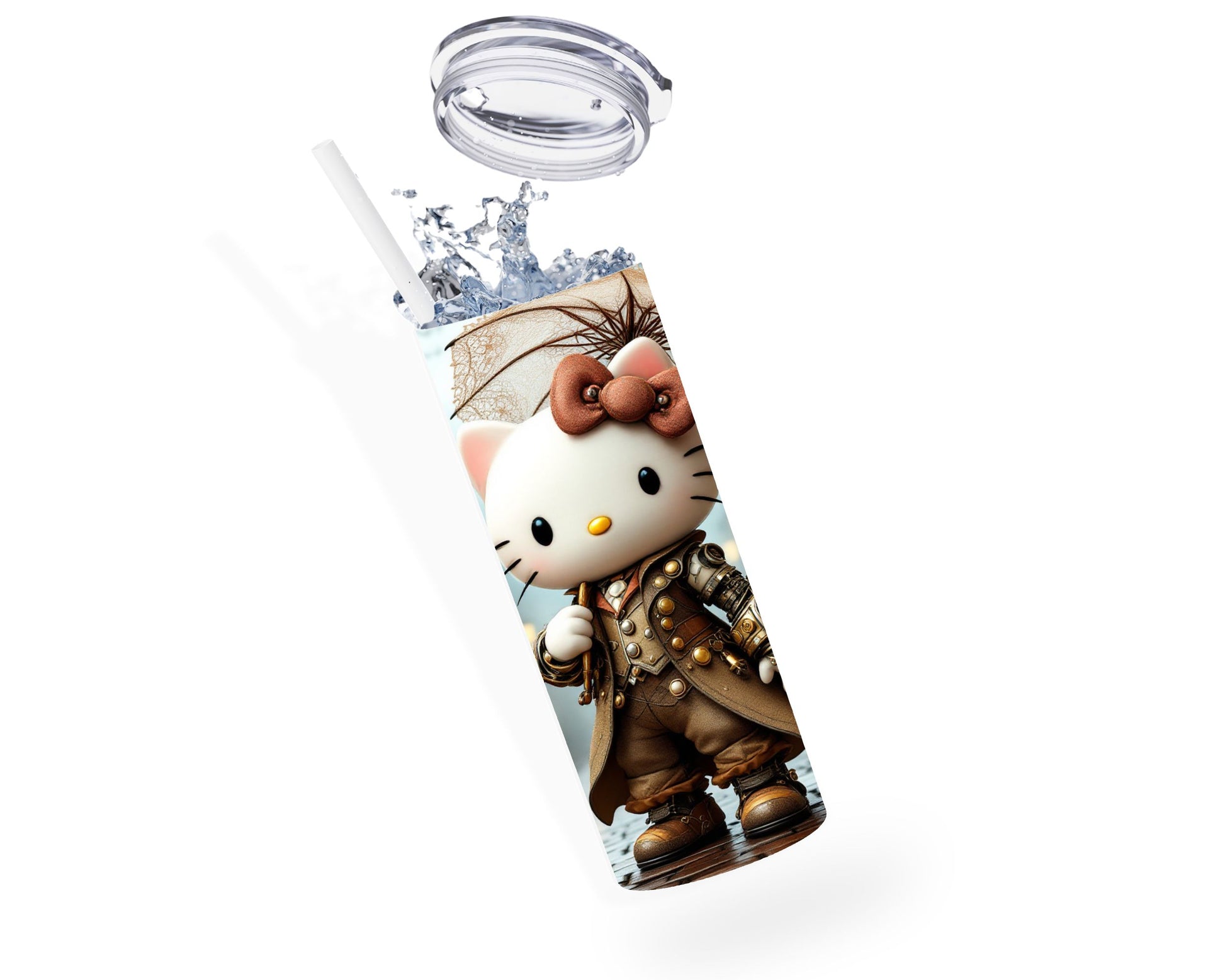 Hello Kitty - Thermos en acier inoxydable 600ml | Steampunk Thermos inoxydable Disney Shop | Anylem Beauty 