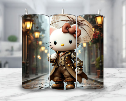 Hello Kitty - Thermos en acier inoxydable 600ml | Steampunk Thermos inoxydable Disney Shop | Anylem Beauty 