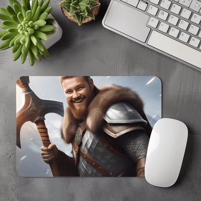 IA - Thème "Viking" - Homme Personnalisation IA Anylem Beauty Tapis de Souris 