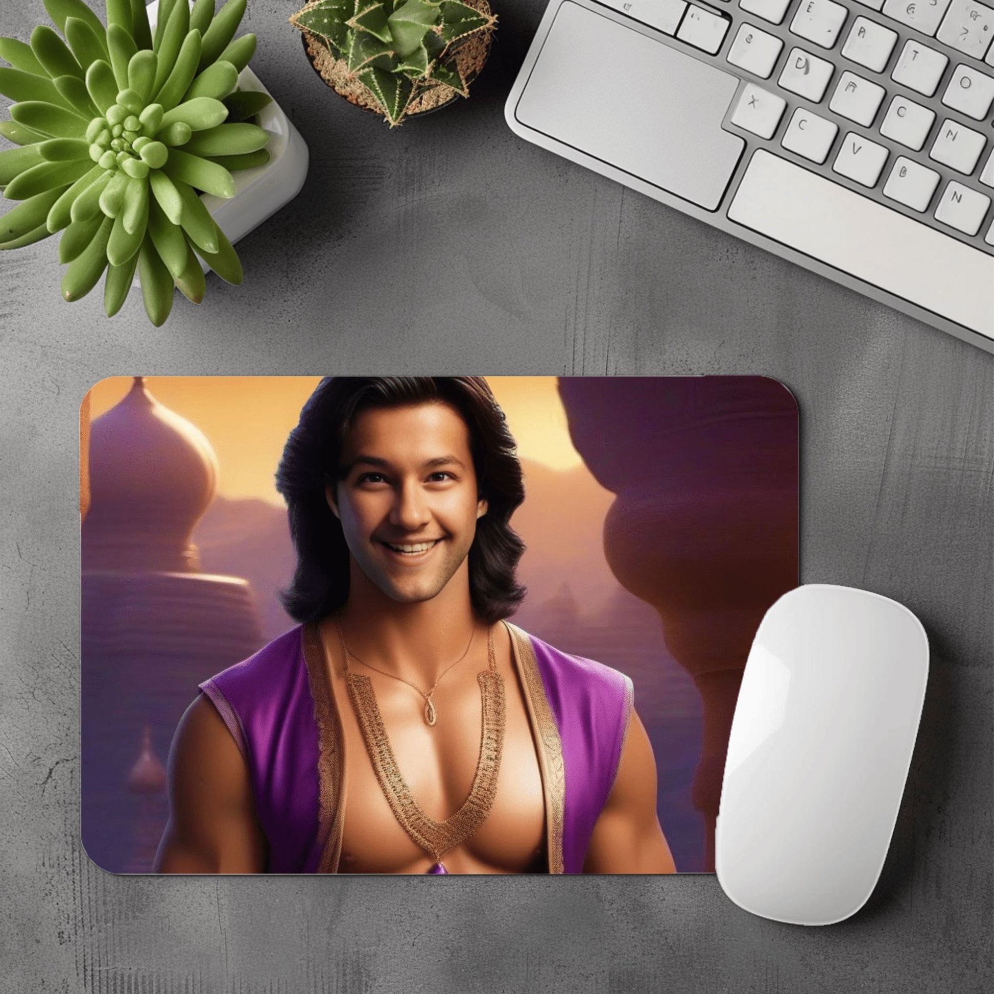 IA - Thème "Agrabah" - Homme Personnalisation IA Anylem Beauty Tapis de Souris 