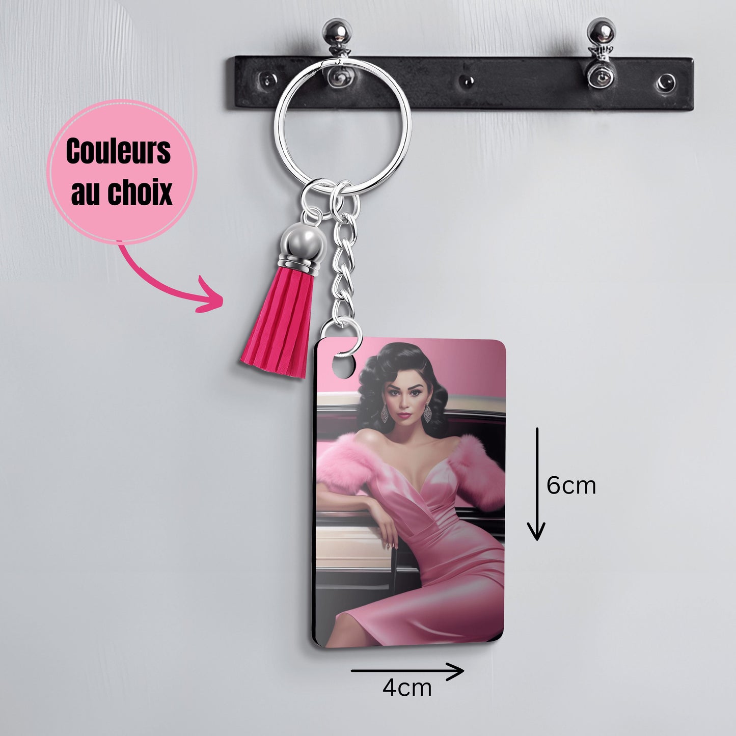 IA - Thème "Pin'up" Personnalisation IA Anylem Beauty Porte Clé 