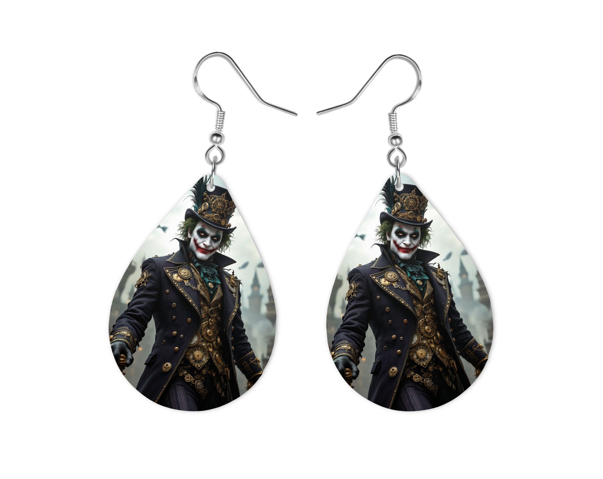 Joker - Personnalisation | Steampunk Personnalisation Disney Shop | Anylem Beauty Boucle d’oreilles 