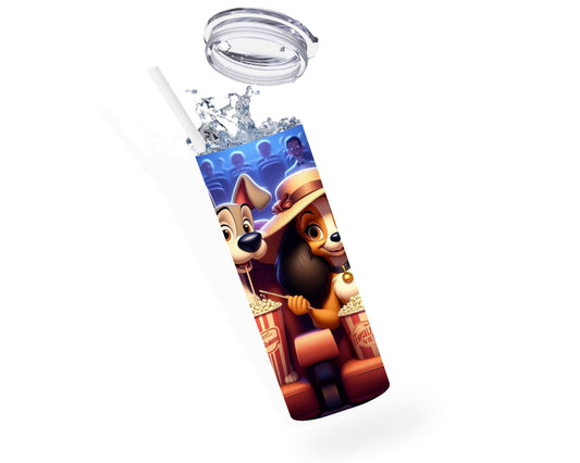 La Belle et le Clochard - Thermos en acier inoxydable 600ml | Cinéma Thermos inoxydable Disney Shop | Anylem Beauty 