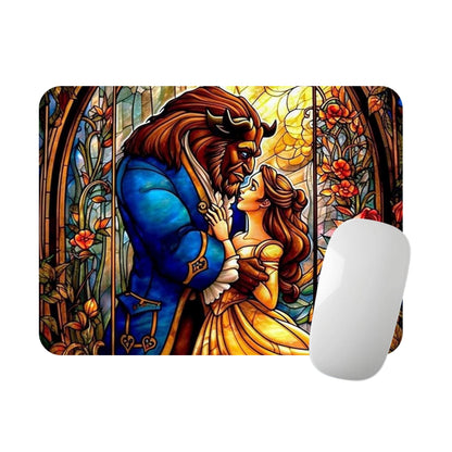 La Belle & la Bête - Tapis de souris | Vitrail Tapis de souris Disney Shop | Anylem Beauty 