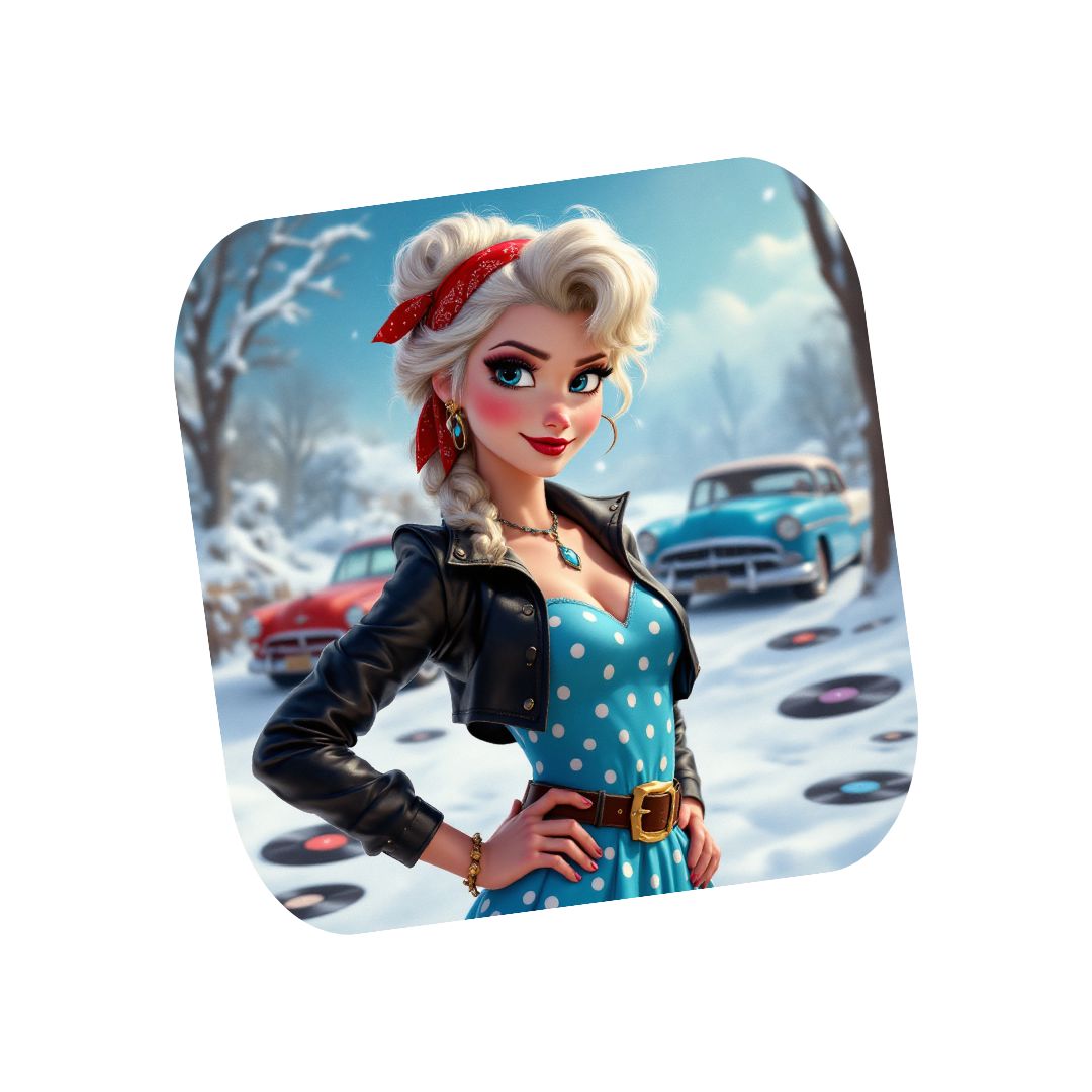 La Reine des Neiges - Dessous de verre | Rockabilly Dessous de verres Disney Shop | Anylem Beauty 