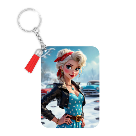 La Reine des Neiges - Porte Clé avec prénom | Rockabilly Porte-clés Disney Shop | Anylem Beauty 