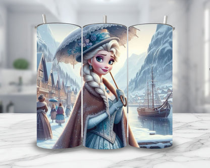 La Reine des Neiges - Thermos en acier inoxydable 600ml | Années 20 Thermos inoxydable Disney Shop | Anylem Beauty 