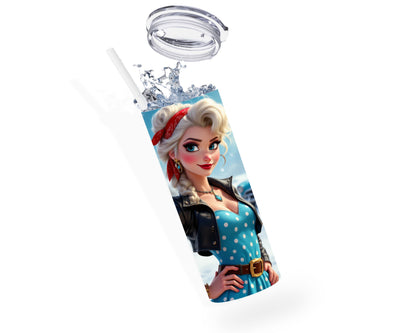 La Reine des Neiges - Thermos en acier inoxydable 600ml | Rockabilly Thermos inoxydable Disney Shop | Anylem Beauty 