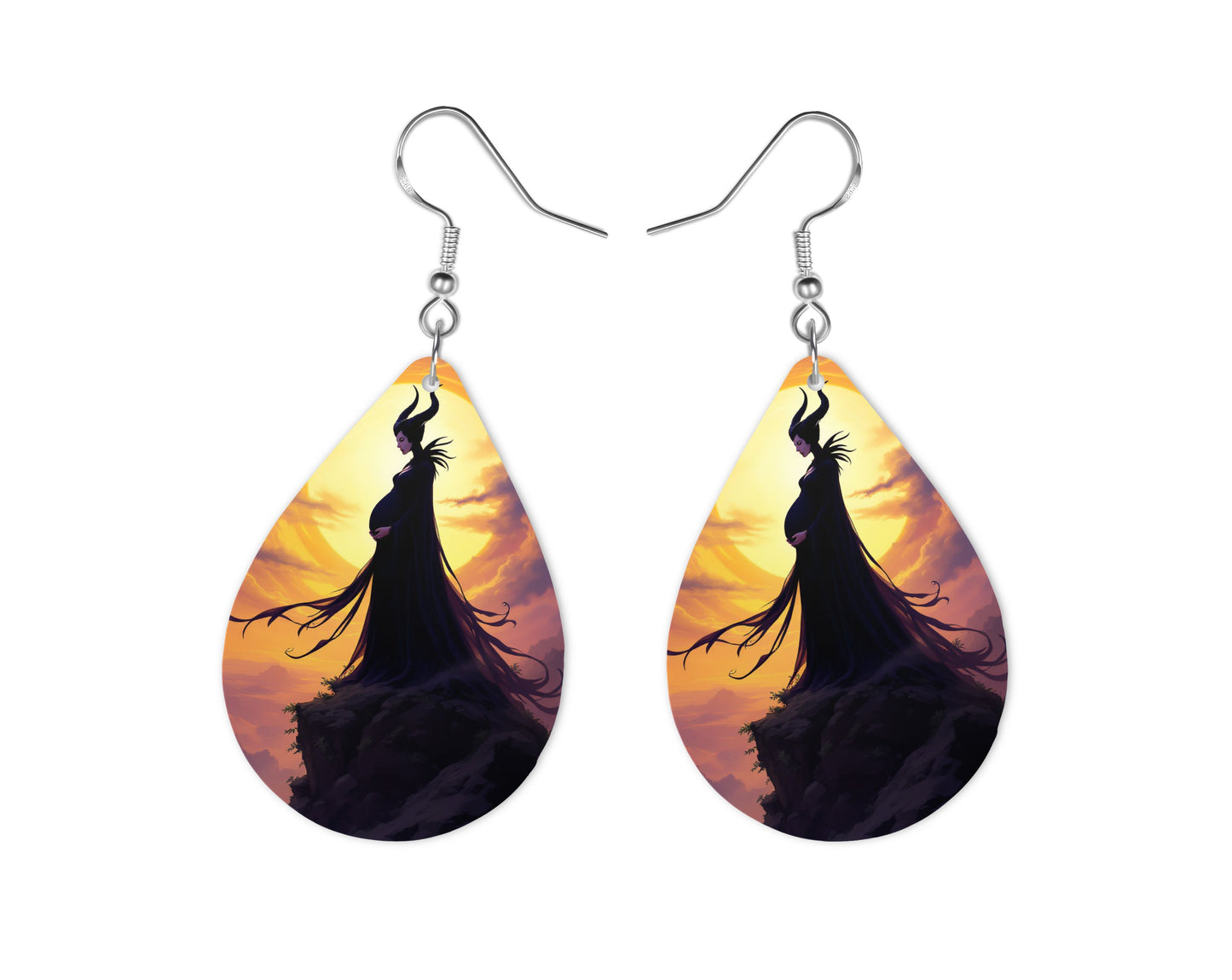 Maléfique - Personnalisation | Grossesse Personnalisation Disney Shop | Anylem Beauty Boucle d’oreilles 
