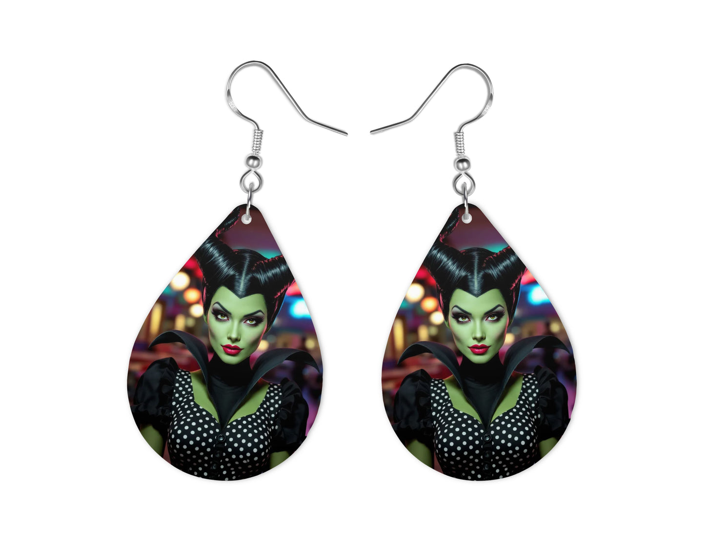 Maléfique - Personnalisation | Rockabilly Personnalisation Disney Shop | Anylem Beauty Boucle d’oreilles 