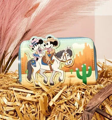 PRE COMMANDE Loungefly - Porte feuille Western Mickey & Minnie ID9 