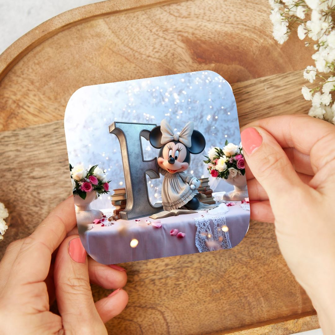 Minnie - Dessous de verre | Lettrage Dessous de verres Disney Shop | Anylem Beauty F 