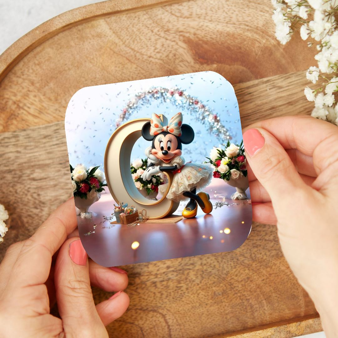 Minnie - Dessous de verre | Lettrage Dessous de verres Disney Shop | Anylem Beauty G 