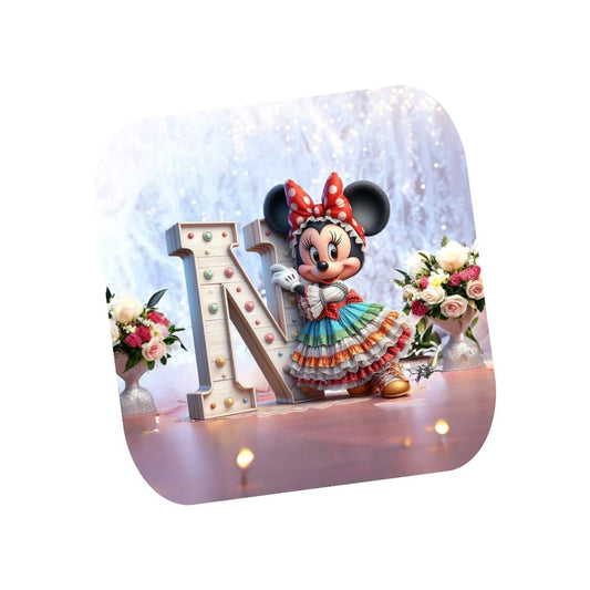 Minnie - Dessous de verre | Lettrage Dessous de verres Disney Shop | Anylem Beauty N 