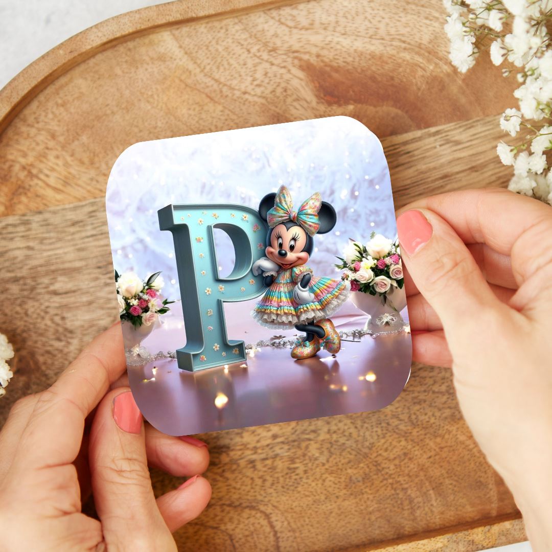 Minnie - Dessous de verre | Lettrage Dessous de verres Disney Shop | Anylem Beauty P 