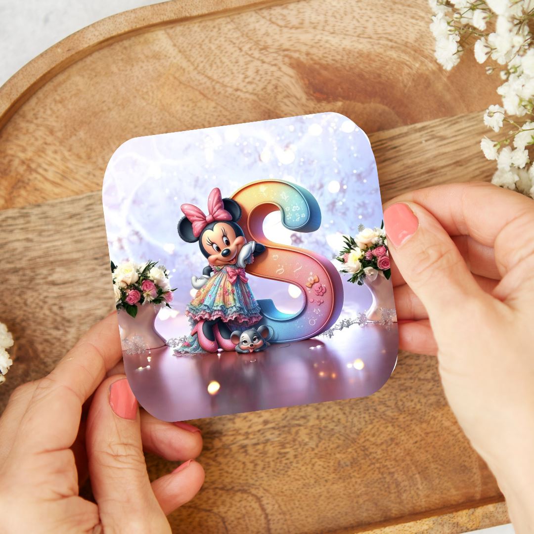 Minnie - Dessous de verre | Lettrage Dessous de verres Disney Shop | Anylem Beauty S 